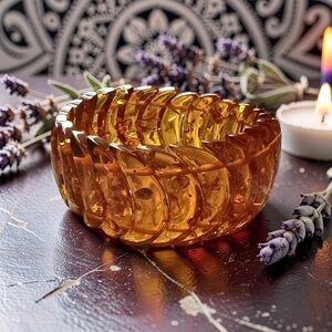 🆕  Wide band Stunning Amber Bangle ❤️